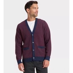 Men Soft Knit V-Neck Cardigan Sweater - Goodfellow & Co Sz S